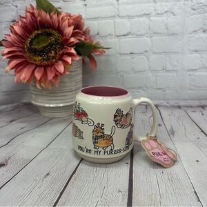 NWT global design connections mug with cats "you're my purrrr-son"